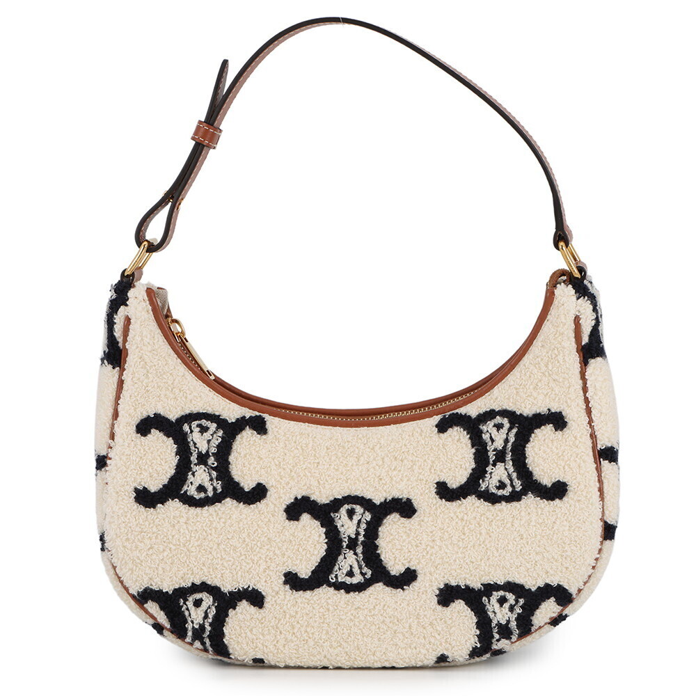 Celine Triomphe Handbag AVA Polyamide Leather White Bag - Picture 1 of 12